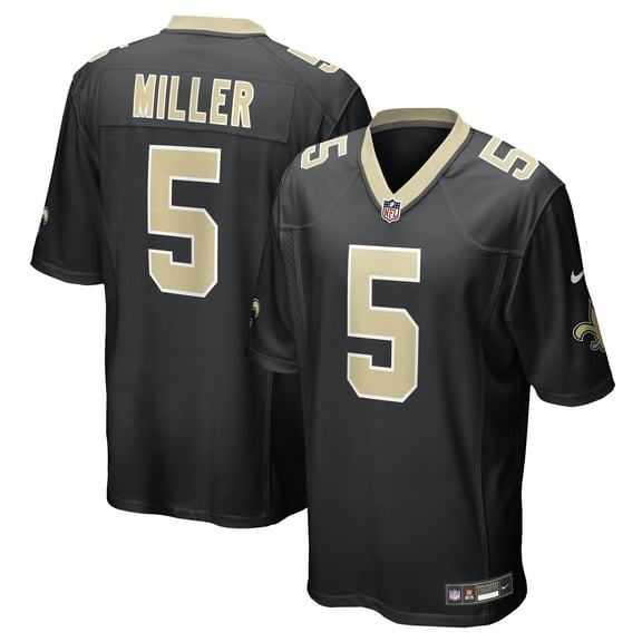 Men's Nike Kendre Miller Black New Orleans Saints Team Game Jersey