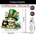 thumbnail image 2 of Kugisaki St.Patrick's Day Decoration 2D Flat Acrylic Clover Table Ornament for Table Centerpiece Home Party, 2 of 9