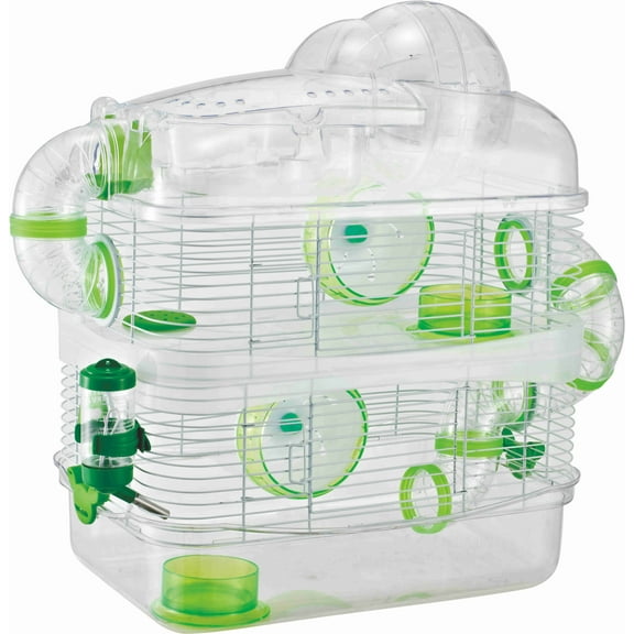 Mcage 3-Story Large Acrylic Clear Hamster Mouse Gerbil Small Animal Cage with Water Bottle