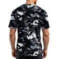 thumbnail image 6 of Halloween Shirts for Men Witch Hat Castle Print Crew Neck Fall Tees Candy Graphic Short Sleeve Cute Vintage Costumes 3XL, 6 of 6