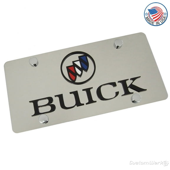 Buick Dual Logo License Plate (Chrome)