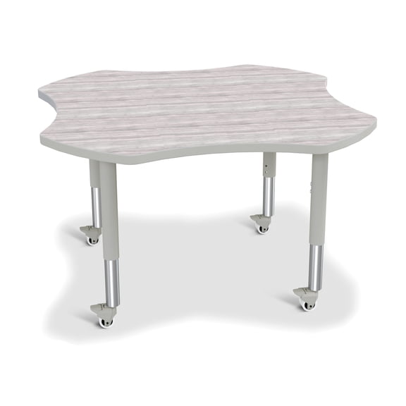 Four Leaf Activity Table - Mobile - Driftwood Gray/Key Lime/Gray