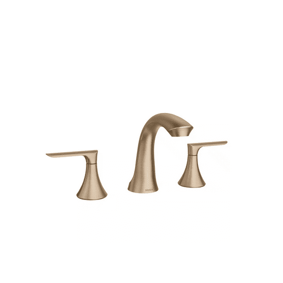 MOEN 84517BZG Findlay 8 in. Widespread 2-Handle Bathroom Faucet in Bronzed Gold (Valve Included)