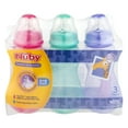 thumbnail image 2 of Nuby 3 Pack Non-Drip Standard Neck Bottles - Pink, Purple, and Aqua, 2 of 2