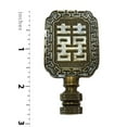 thumbnail image 3 of Royal Designs, Inc. Chinese Joy Symbol Lamp Finial for Lamp Shade, F-5027AB-1, Antique Brass, Single, 3 of 4