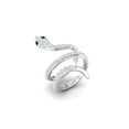 thumbnail image 1 of 925 Sterling Silver Natural Synthetic Blue Sapphire Cobra Snake Women Wedding Wrap Rings, 1 of 3