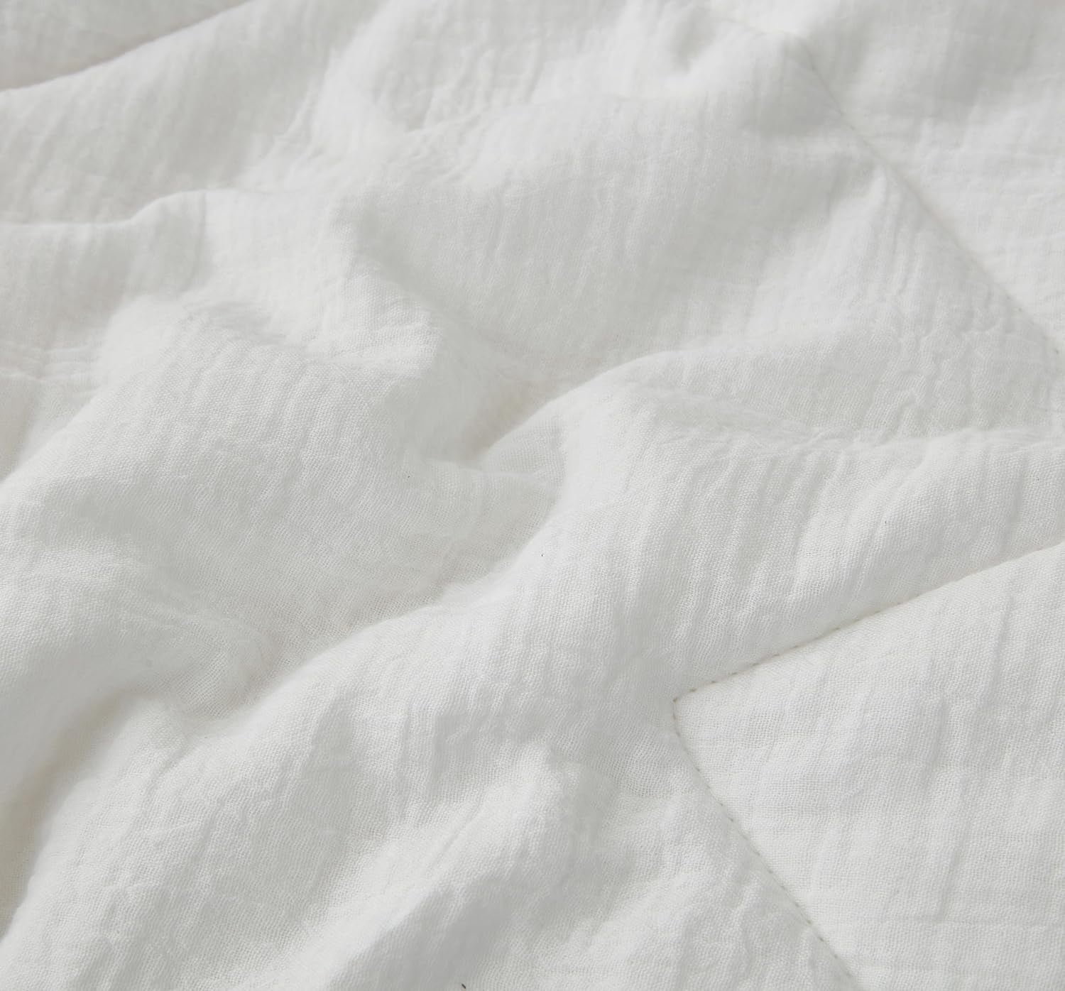 Chezmoi Collection Skye 3-Piece 100% Cotton Muslin Thin Comforter Set Oversized King, White Reversible Soft Washed Cotton Gauze Breathable Lightweight Summer Blanket