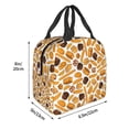 thumbnail image 3 of Pofeuu Coffee Bun Hot Dog Print Lunch Bag Lunch Box Insulated Lunch Bag Adult Lunch Box for Men and Women, 3 of 8