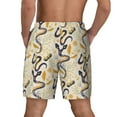 thumbnail image 3 of Kdxio Snake And Floral Print Men's Swim Trunks with Compression Liner 7 Inch Inseam Quick Dry Swim Shorts, 3 of 7