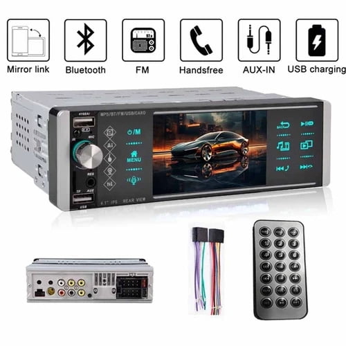 1 Din Car Radio Bluetooth 4 Inch FM USB Android Sapacitive Screen Smart Voice Mirror link Multimedia Touch Screen