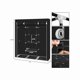 thumbnail image 3 of 69 Inch Portable Non-Woven Fabric Wardrobe Closet with Double Rod Storage Organizer Black, 3 of 4