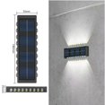 thumbnail image 1 of Lámpara Solar de pared para exteriores, luces solares impermeables con lente convexa hacia arriba y hacia abajo, iluminación para jardín, calle, paisaje, balcón, exterior, Dec, 1 of 4