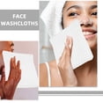 thumbnail image 3 of HAMPPLIES 3Pcs Absorbent Cotton Face Cloths White Square Towels for Shower and Daily Use, 3 of 8