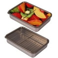 thumbnail image 3 of 2Pcs Bacon Storage Container for Refrigerator Airtight Bacon Box with Lid 304 Stainless Steel Bacon Keeper Box with Elevated Base Deli Meat Container Dishwasher Safe Bacon Container for K, 3 of 11