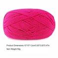 thumbnail image 5 of Amaiiu Crochet Yarn Sweater Scarf Gloves Toys Bundle Crafts Gifts Threads Durable Skeins Set Arts 4-Ply for Knitters Beginners Parties 63rose Red, 5 of 5