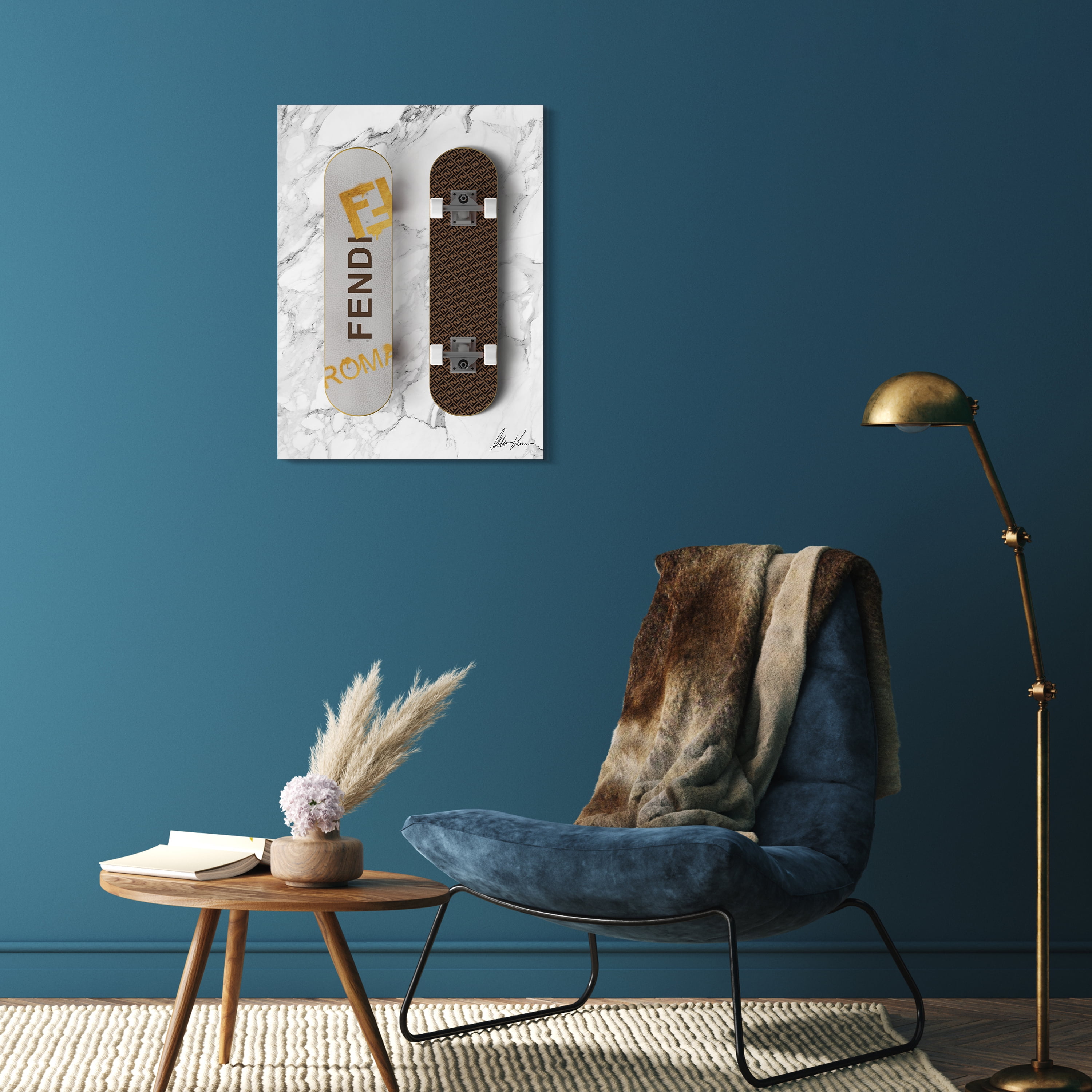 F Wheels Frameless Free Floating Tempered Glass Panel Graphic Wall Art , 18" x 24"