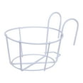 thumbnail image 5 of Hvmvliv Hanging Plant Rack Iron Flower Pot Hanger Plant Stand - Balcony Garden Bonsai Hanging Basket with Thickened Round Pipe Hook for Space Saving White, 5 of 5