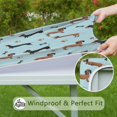 thumbnail image 6 of Dachshund Footprint Bone Square Fitted Tablecloth with Elastic Edge,Square Table Cover,Washable Elastic Table Cover for Home Kitchen Party Decor 36"x36", 6 of 6