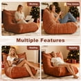 thumbnail image 4 of Bean Bag Chair for Adults with Lumbar support pillow Memory Foam Giant Bean Bag Sofa with Corduroy Material Lazy Sofa for Living Room Bedroom Dorm Office, Orange, 4 of 7