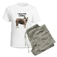 thumbnail image 5 of CafePress - I Sleep With A Bulldog Women's Light Pajamas - Women's Short Sleeve Print T-Shirt and Pants Light Cotton Pajama Set, 5 of 7