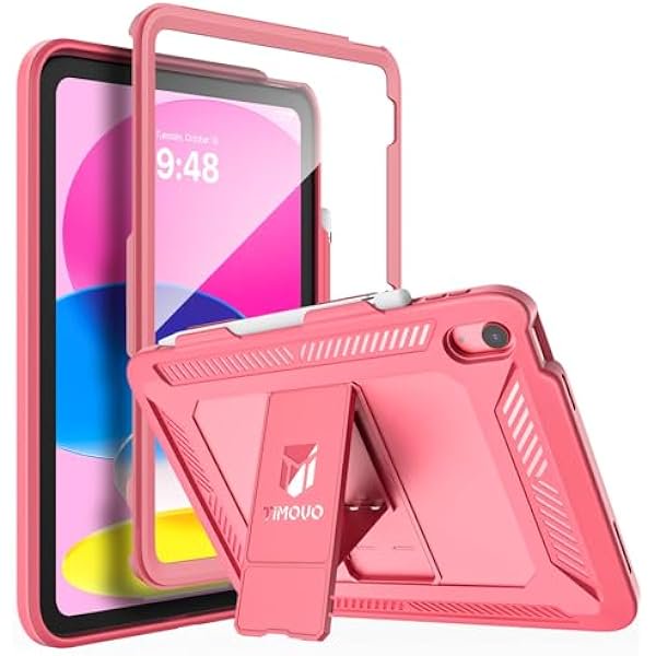wonim11 TiMOVO Case for iPad (A16) 11th Generation 11 Inch 2025, iPad 10th Generation Case 2022 with Screen Protector, Heavy Duty Shockproof Rugged Protective Cover, Watermelon Pink
