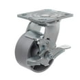 thumbnail image 1 of SY America Heavy Duty Steel Caster Iron Wheel 5"x2" Swivel Top Plate Caster High Capacity Total 4400lbs, 1 of 5