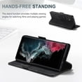 thumbnail image 3 of KONEE Phone Case Compatible with Samsung Galaxy S22 Ultra 5G,Leather Case PU Leather Flip Phone Case with [Card Slot] [Stand Function], Foldable Phone Case for Samsung Galaxy S22 Ultra 5G Case,Black, 3 of 7