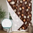 thumbnail image 6 of White Pumpkins Fall Shower Curtain - Water Repellent Fabric Shower Curtains Washable, Thanksgiving Maple Leaves Brown Decorative Polyester Cloth Bathroom Curtains Modern Bath Decor 36"x72", 6 of 8