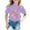 Glisme-Purple1902, variant on Girls Tops Size 1-2 Years Fashion Casual Letter Solid Color Round Neck Short Sleeved T Shirt Stylish Pink Graphic Tee