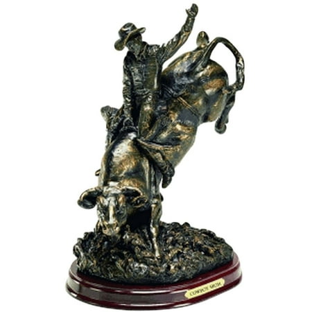 Bronze Statue Figure - Western Moments Statue Rodeo Bull Rider 10