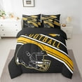 thumbnail image 2 of Erosebridal Sports Theme Bedding Full Size 7pcs, Bedroom Decor, Black, Pittsburgh, 2 of 5
