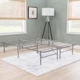 thumbnail image 2 of Linon Lowell Queen Folding Platform Mattress Base in Grey Powder Coated Steel, 2 of 14