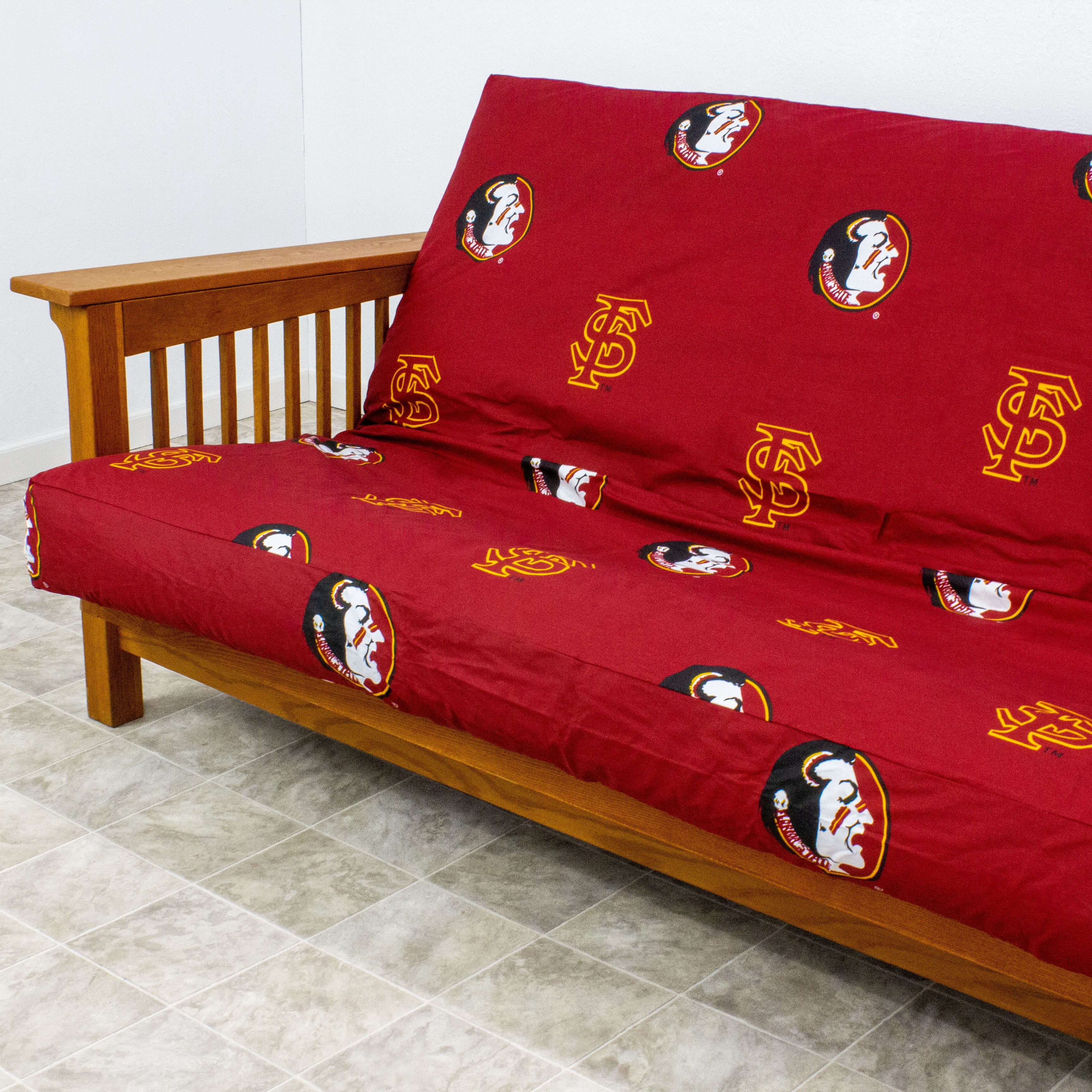 Florida State Seminoles Futon Cover - Full size fits 6 and 8 inch mats