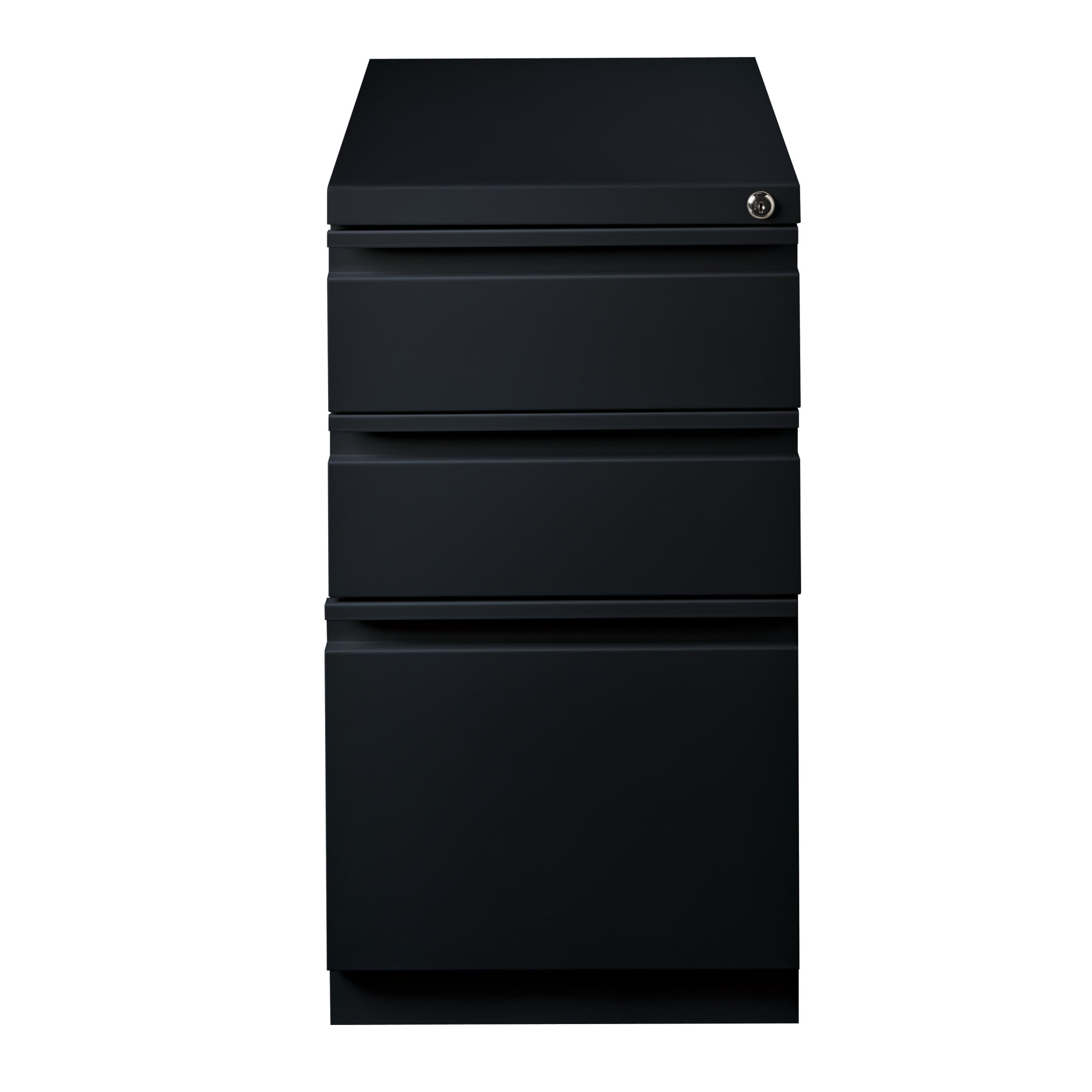 Hirsh 23" Deep Mobile Pedestal File Cabinet 3 Drawer Box-Box-File, Letter Width, Black