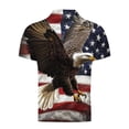 thumbnail image 5 of YTCAMLO Funny Golf Shirts for Men Summer Casual Collared American Flag Short Sleeve Graphic Tees Moisture Wicking Summer Outfits, C XL, 5 of 5