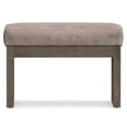 thumbnail image 6 of Milltown 27 inch Wide Solid Wood Contemporary Footstool Small Ottoman Bench in Distressed Grey Taupe, 6 of 9