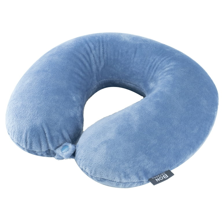 Bon Voyage Classic Memory Foam Travel Neck Pillow Blue Walmart