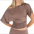 thumbnail image 1 of Tops de Verano con Hombros Descubiertos para Mujer, Camisetas para Salir, Top Corto Sin Mangas, Ropa de Moda, Conjuntos de 2025 Caqui L, 1 of 8