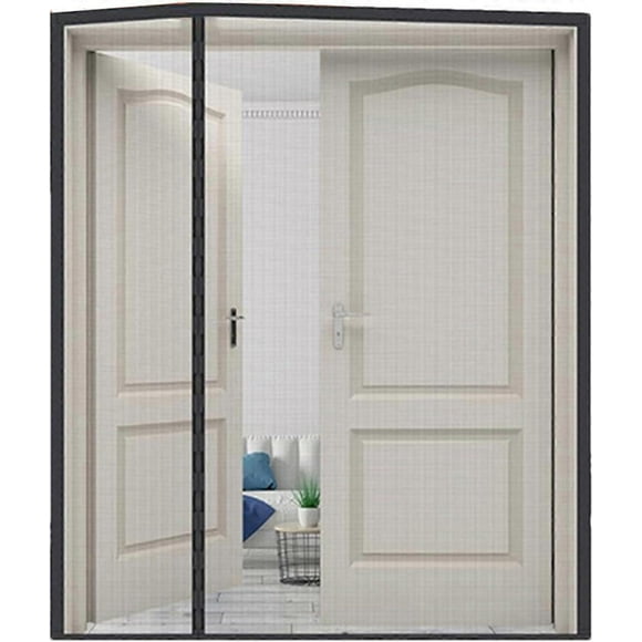 Magnetic Mesh Screen Door | Magnetic Screen Door | Screen Door Curtain, 74 X