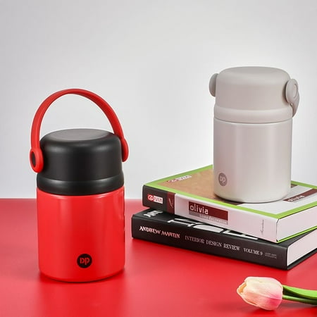 

1pc 600ml/20oz Vacuum Insulated Food Flasks 304 Stainless Steel Thermal Soup Container Food Jar