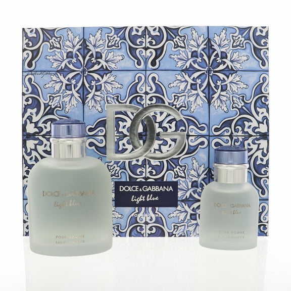 D & G LIGHT BLUE MEN 2 PIECE GIFT SET - 4.2 OZ EAU DE TOILETTE SPRAY by DOLCE & GABBANA