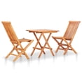 thumbnail image 1 of vidaXL 3 Piece Folding Bistro Set Solid Teak Wood, 1 of 5