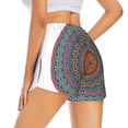 thumbnail image 3 of Vsdgher Mandala Print Women's Running Double Layer Shorts High Waisted with Pockets Elastic Yoga Workout Athletic Gym Sports, 3 of 8