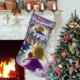 thumbnail image 1 of Hámster y Gretel Tema: Calcetines de Navidad, fino lino blanco para colgar en escaleras y chimenea, decoración navideña para el hogar, regalo de Navidad. 45cm × 32cm, 1 of 5