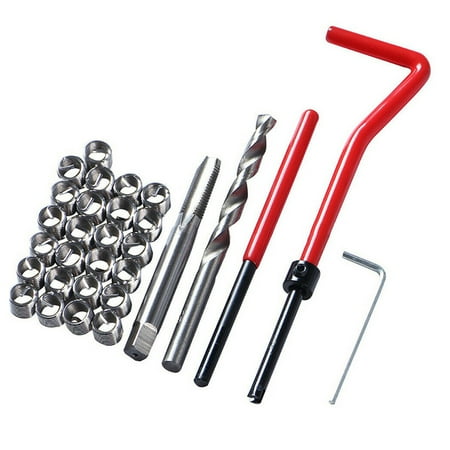 

Eummy 30Pcs Thread Repair Kit M6 x 1.0mm Stainless Steel Portable Damaged Thread Repair Insert Kit for High-Voltage Switchgear Auto Parts Air Separation Equipment