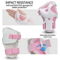 thumbnail image 6 of 6pcs Set of Knee Pads Elbow Pads Guards Protective Gear Set Safety Gear for Roller Skates Cycling Bike Skateboard Inline Skatings Scooter Riding Sports -Pink, 6 of 7