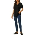 thumbnail image 2 of INSPIRE CHIC Work Shirt for Women's Long Sleeve Casual  Business Office Blouse Tops XS Black, 2 of 6