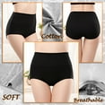 thumbnail image 6 of Hbhpov Womens Cotton Underwear High Waist Briefs Tummy Control Stretch Panties Underpants,5-Pack, 6 of 6