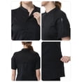 thumbnail image 5 of TOPTIE Women's Essential Snap Chef Coat Restaurant Cook Jacket Uniform Shirt, 5 of 7