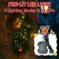 thumbnail image 4 of 26" Christmas Teardrop Swag with Fairy Lights, Battery Operated Artificial Pre-lit Decorative Teardrop Wreath for Front Door, Stairs, Window Wall, Xmas Décor, 4 of 9